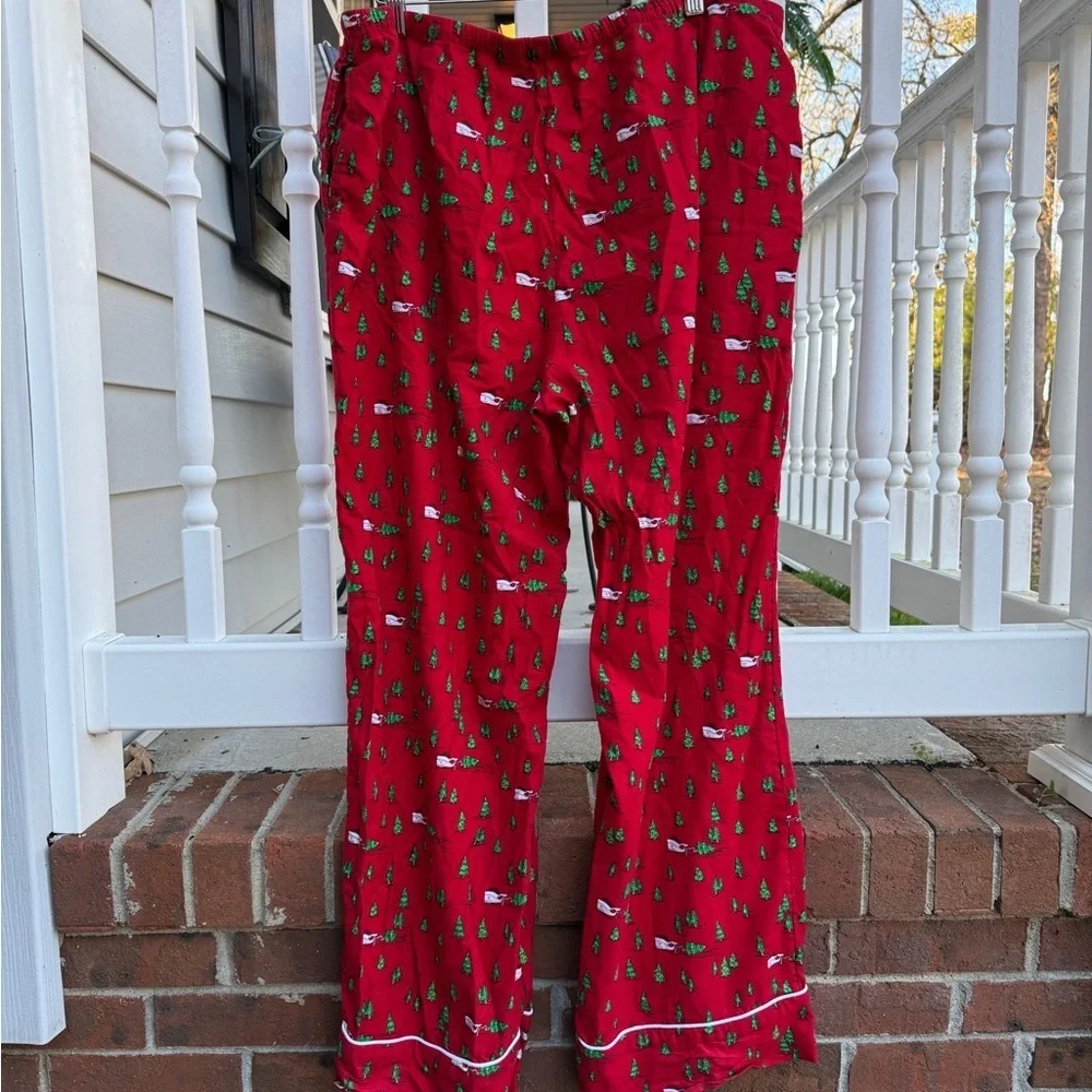 Vineyard Vines Christmas Tree Holiday Flannel Pajama Pants Size XL Women’s